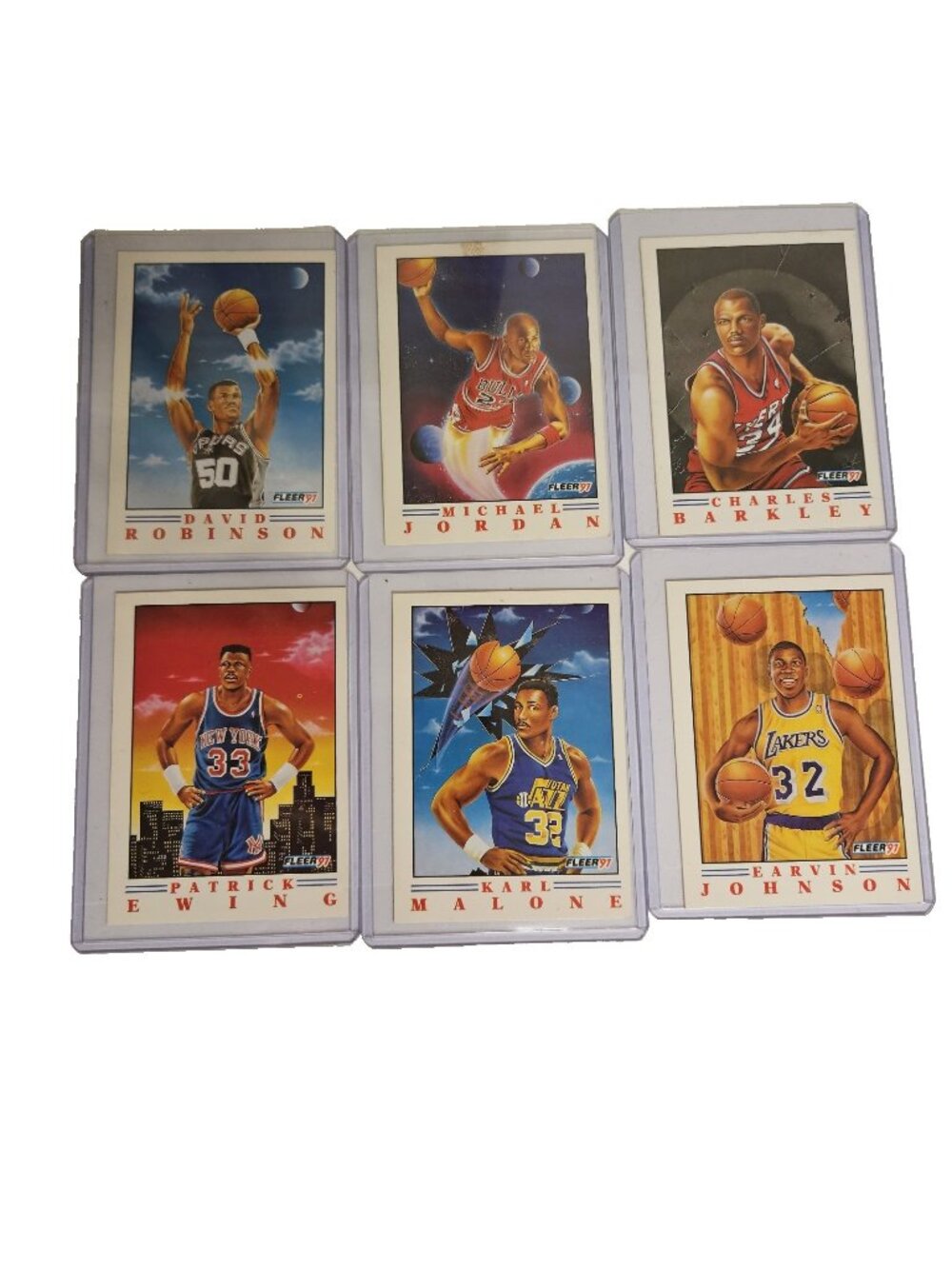 1991-92 Fleer Pro-Visions Basketball Complete 6 Card Insert Set - Michael Jordan